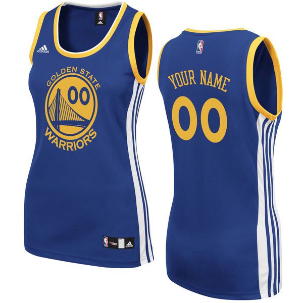Adidas Golden State Warriors Women Custom Replica Basketball Royal Blue NBA Jersey